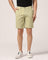 Casual Light Olive Solid Shorts - Frank