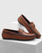 Leather Casual Tan Solid Loafers Shoes - Ring