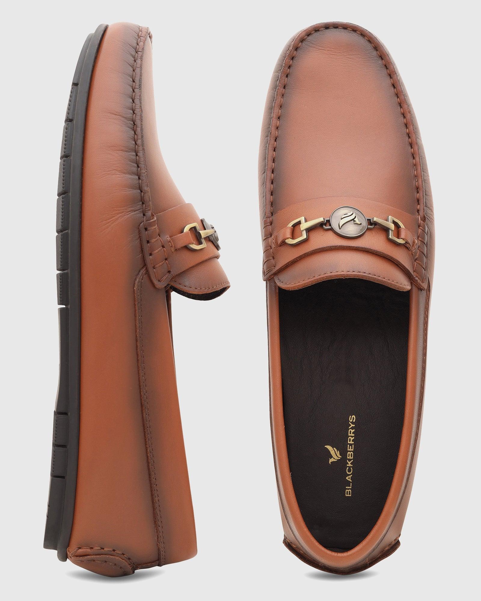 Attitudist Glossy Brown High Heel Tassel Loafers For Men - ATTITUDIST
