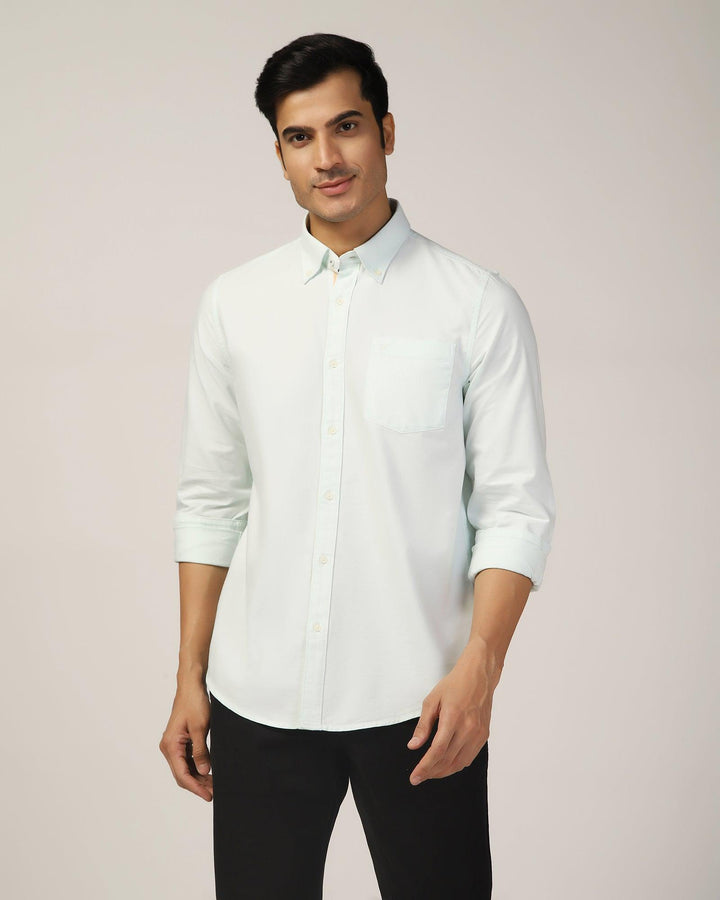 Casual Mint Solid Shirt - Molly