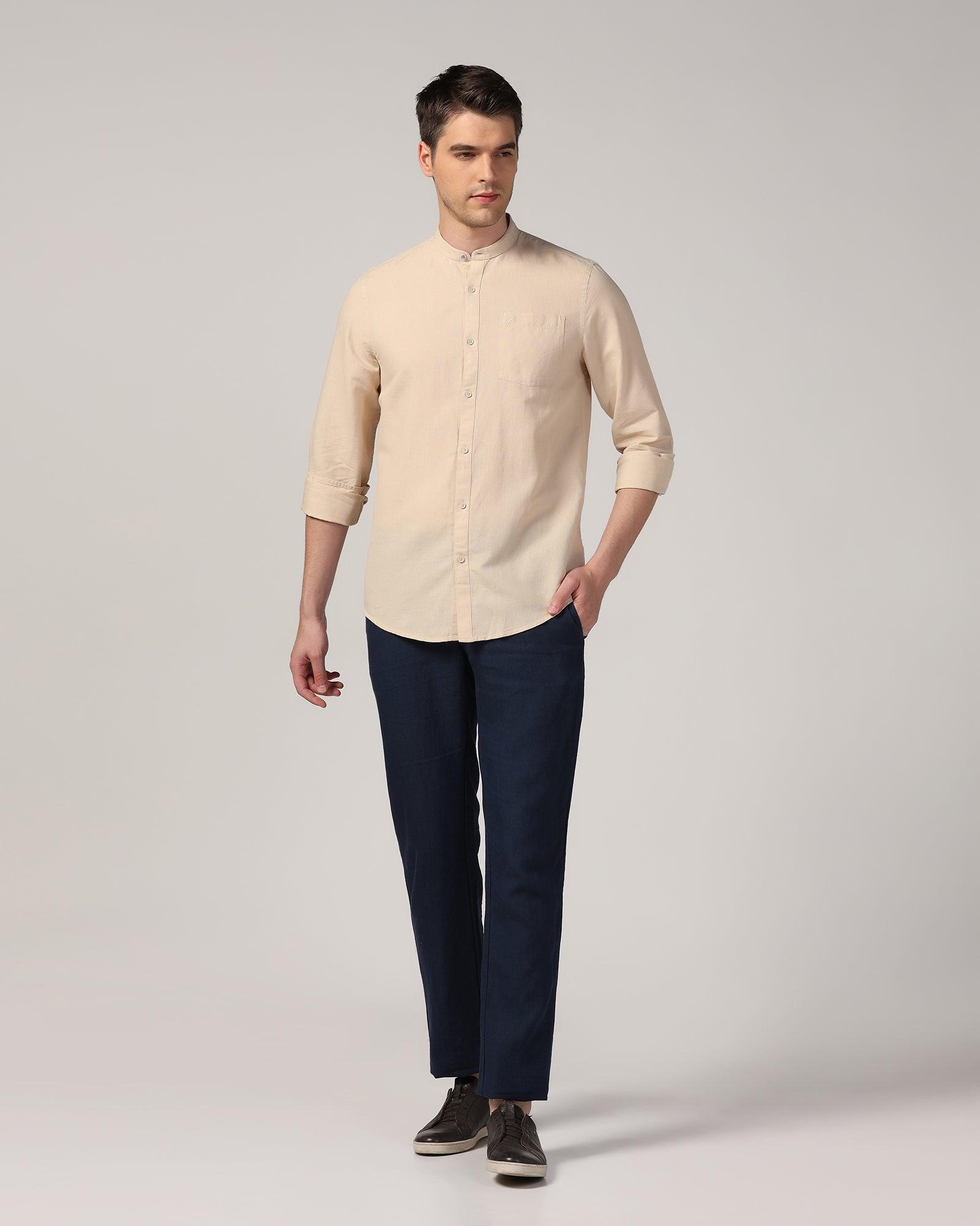 Casual Natural Solid Shirt - Perry