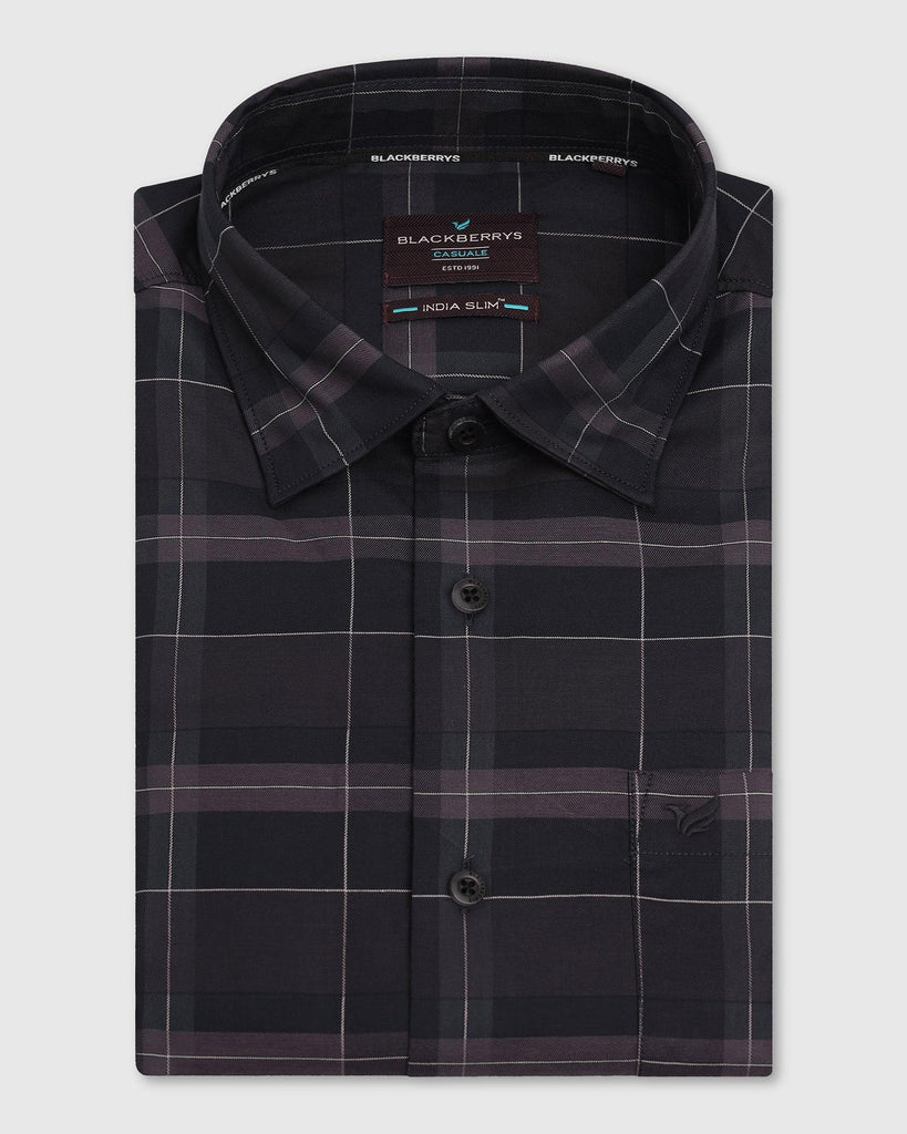 Casual Navy Check Shirt - Niger