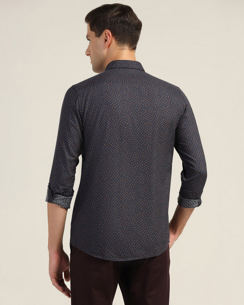 Casual Navy Printed Shirt - Pavic