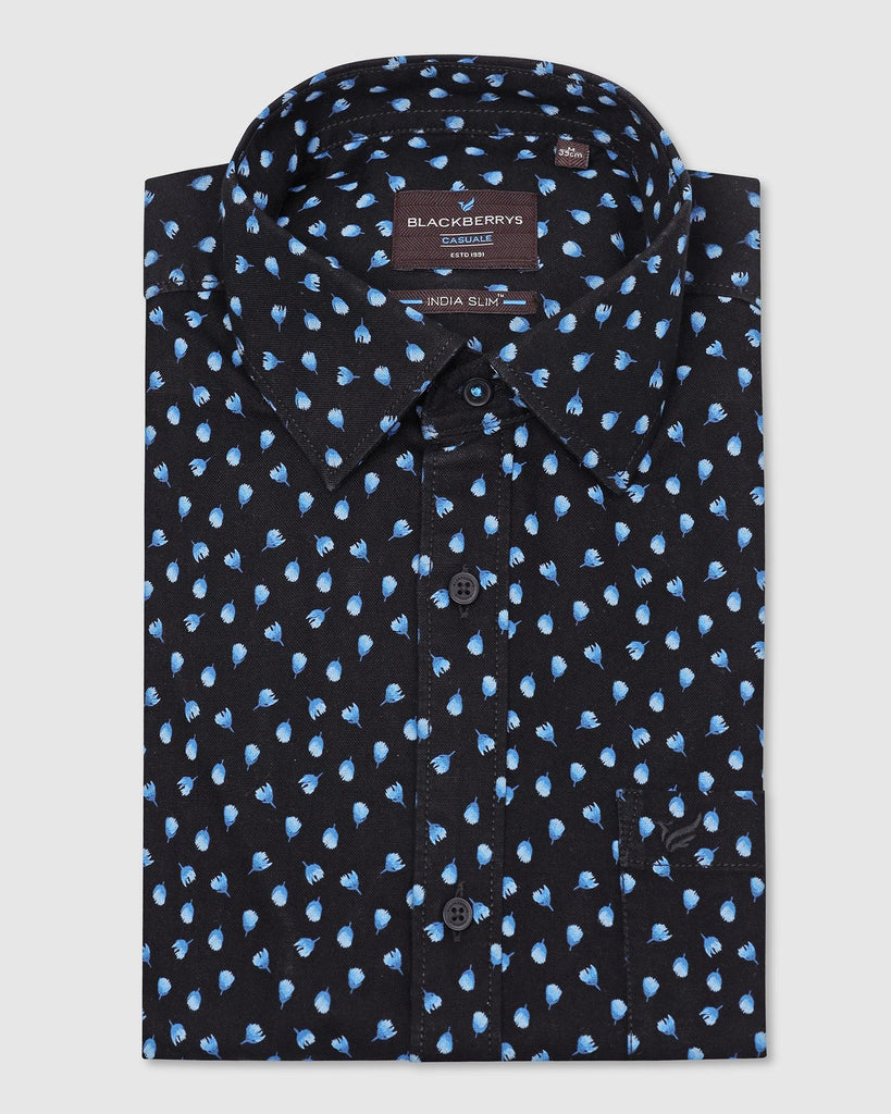 Casual Navy Printed Shirt - Ziff