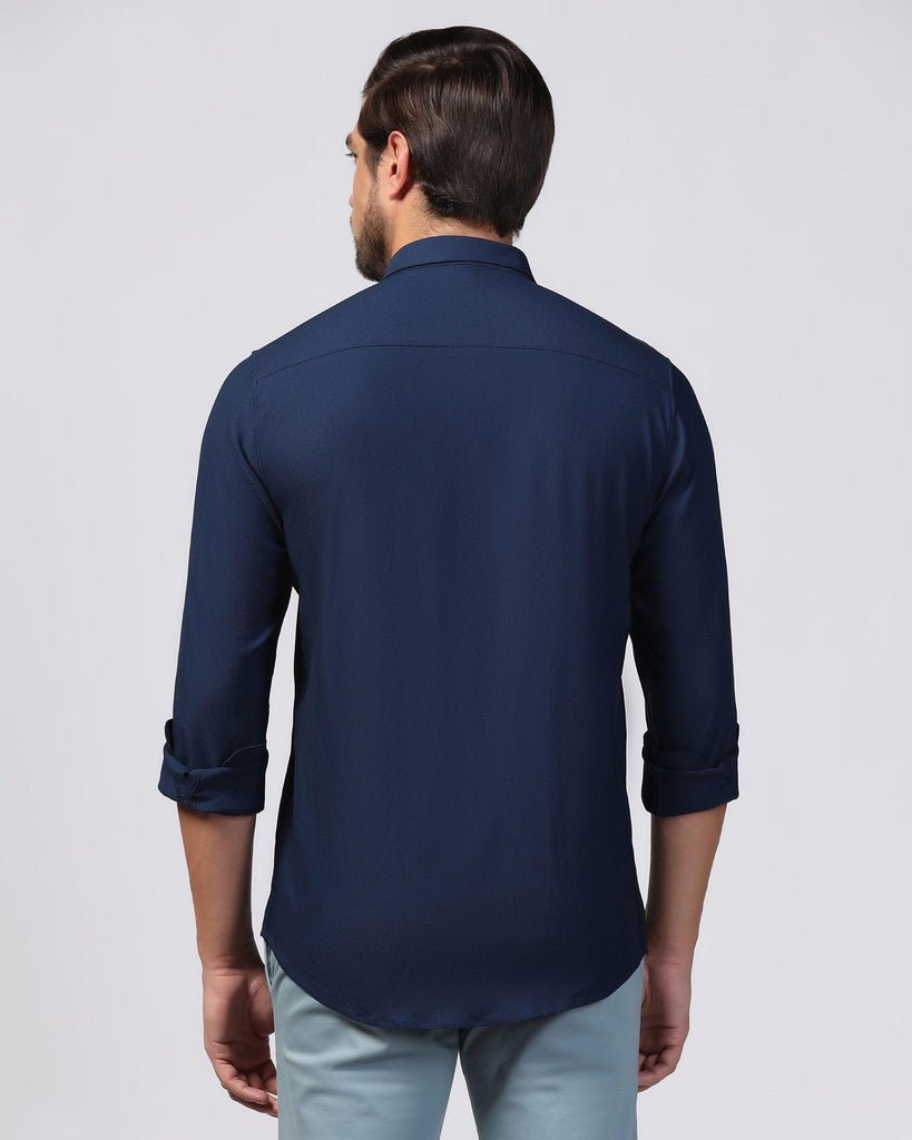 Casual Navy Solid Shirt - Gerald