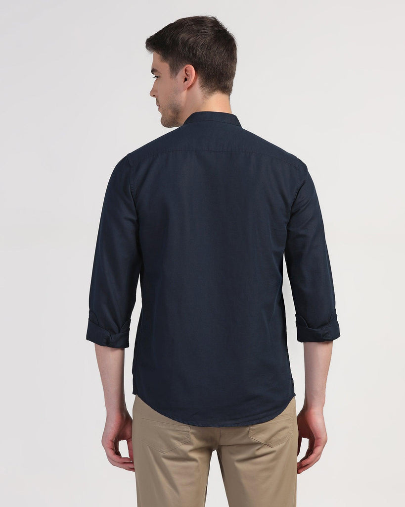 Casual Navy Solid Shirt - Perry