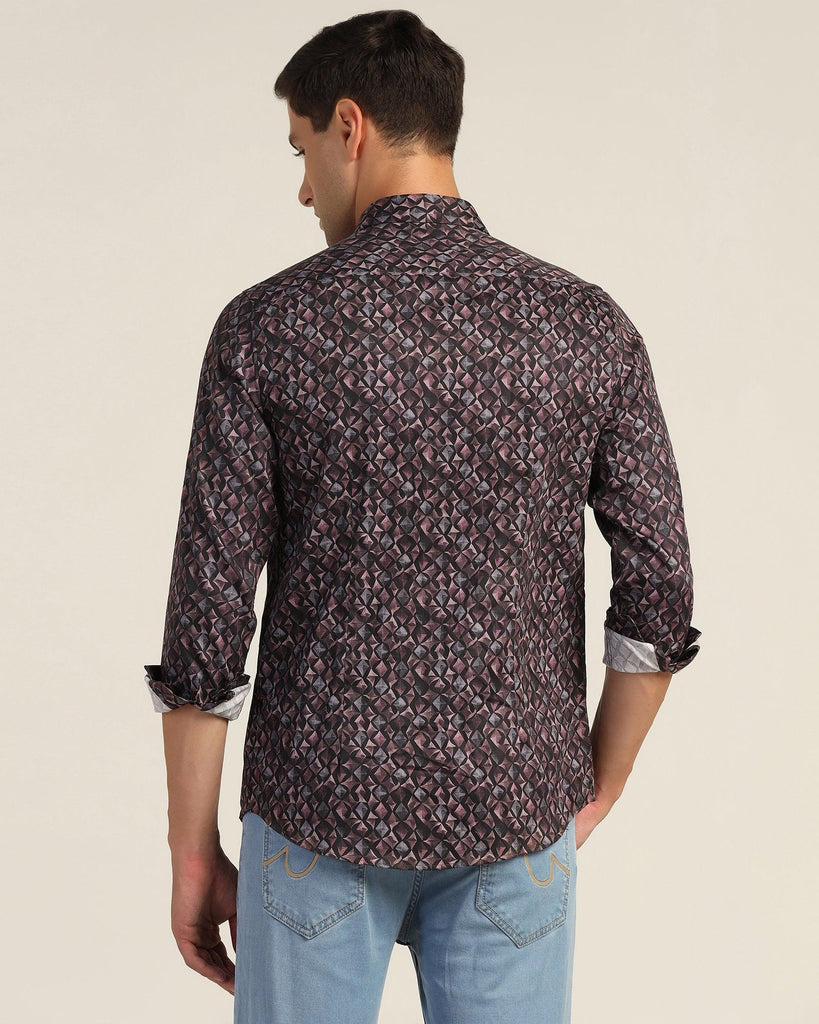 Casual Ochre Printed Shirt - Gaia