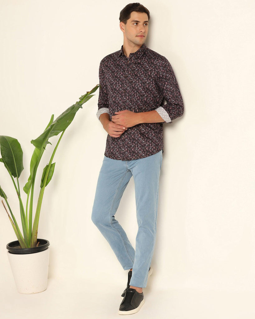 Casual Ochre Printed Shirt - Gaia