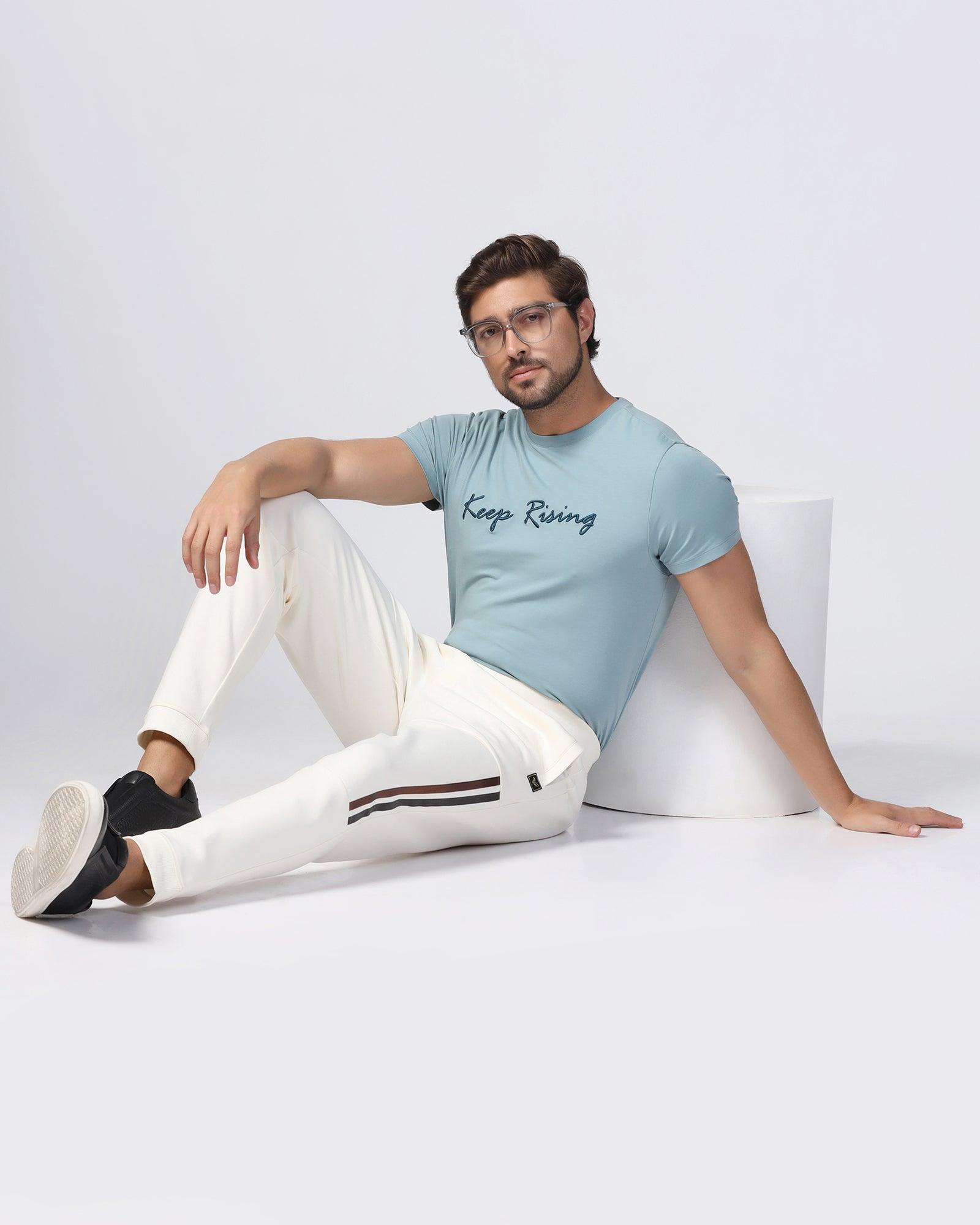 Casual Off White Solid Jogger - Boss