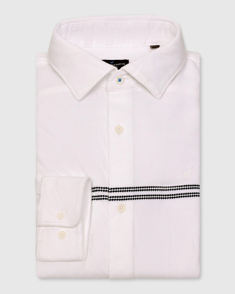 Casual Off White Solid Shirt - Liv