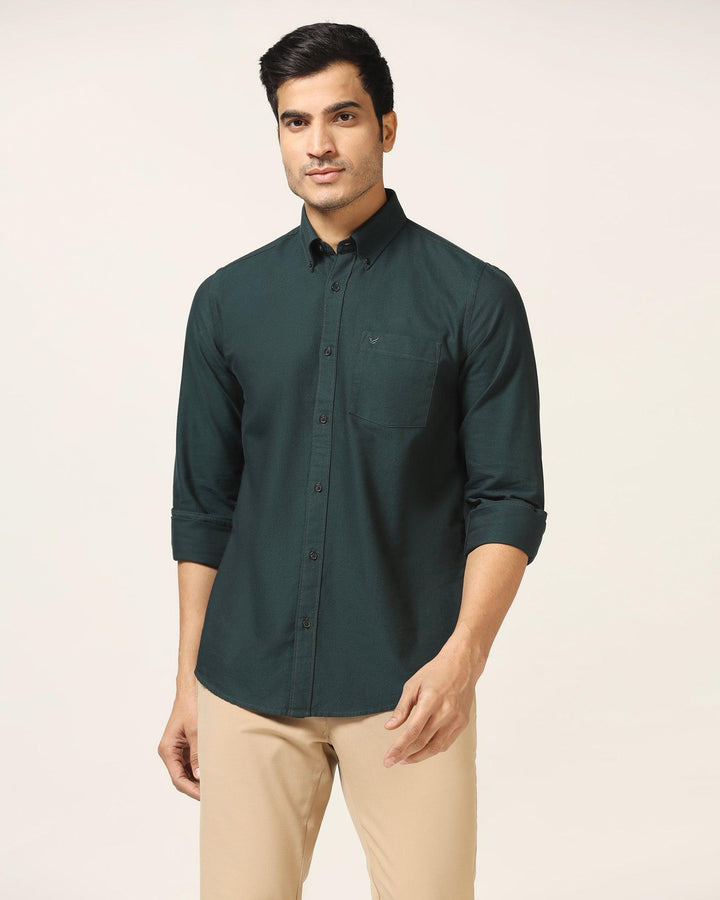 Casual Olive Solid Shirt - Vonic