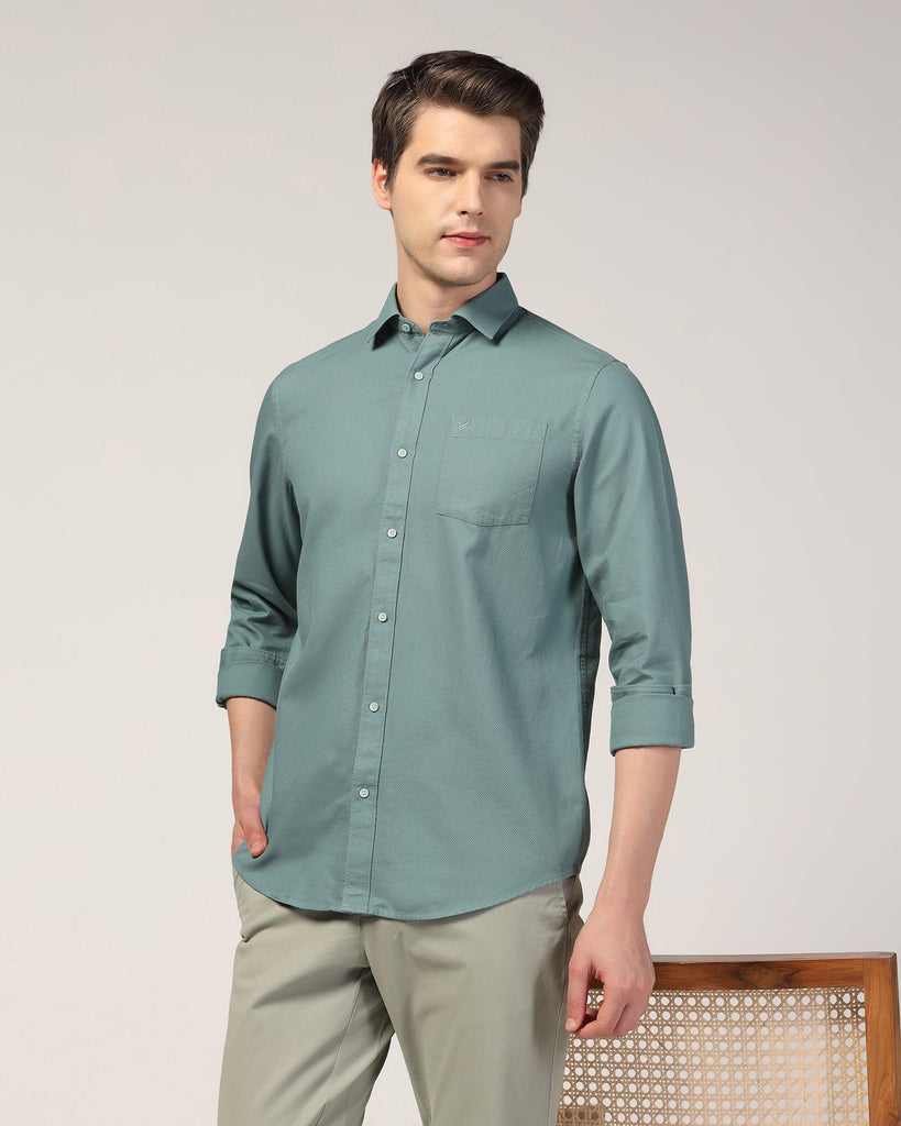 Casual Olive Textured Shirt - Colt
