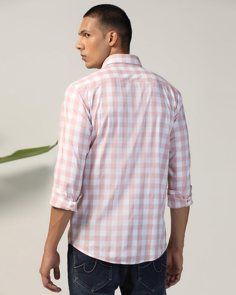 Casual Pink Check Shirt - Omer