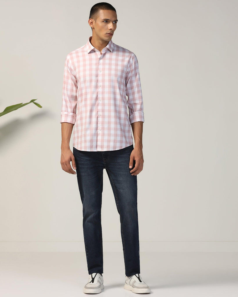 Casual Pink Check Shirt - Omer