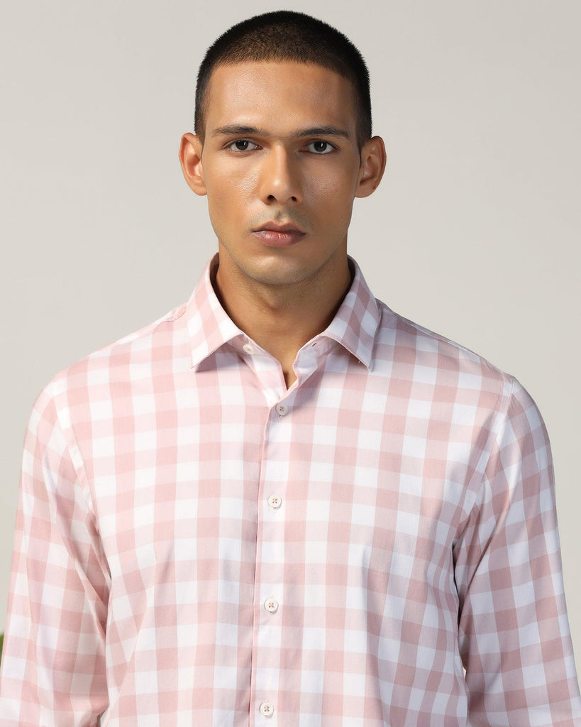 Casual Pink Check Shirt - Omer