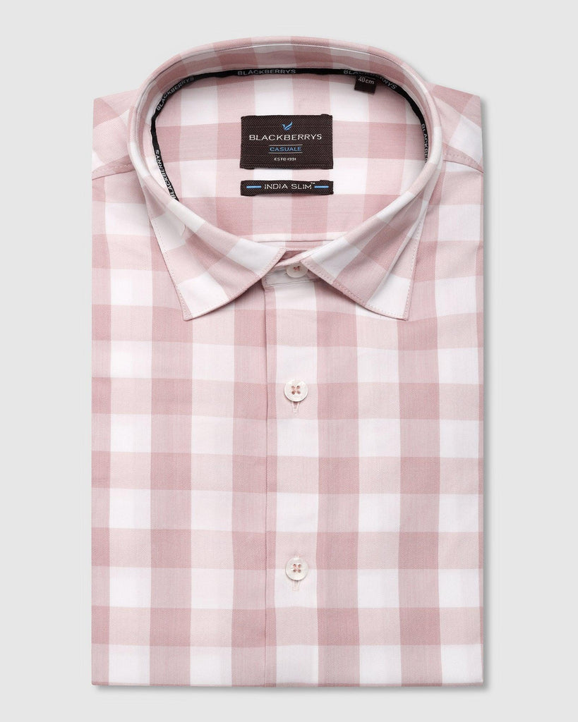 Casual Pink Check Shirt - Omer