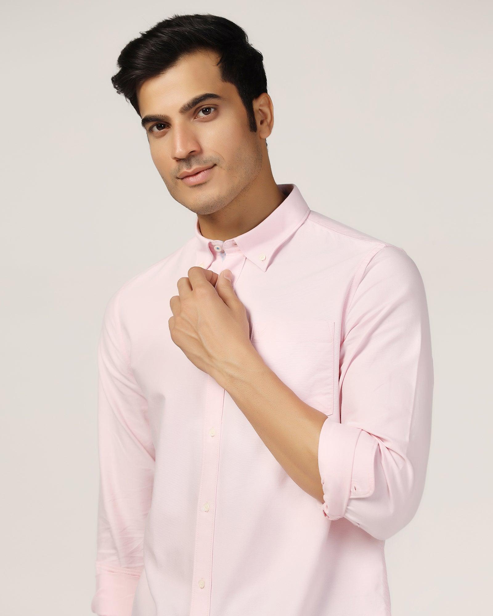 Casual Pink Solid Shirt - Molly - Blackberrys