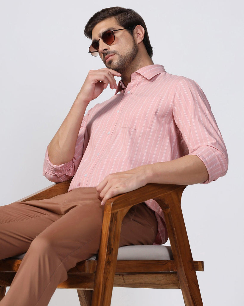 Casual Pink Stripe Shirt - Dollar