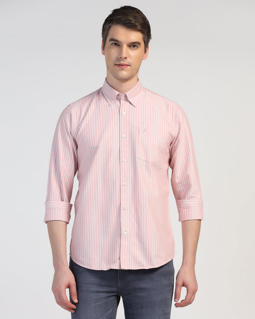 Casual Pink Stripe Shirt - Reda