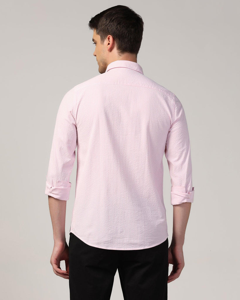 Casual Pink Stripe Shirt - Taffy