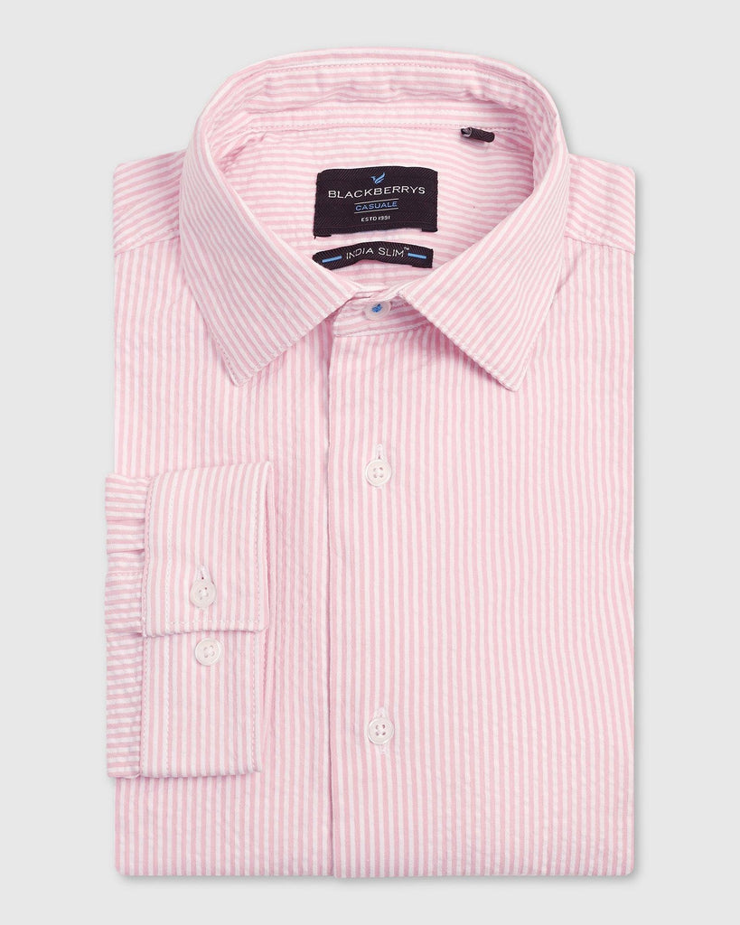 Casual Pink Stripe Shirt - Taffy