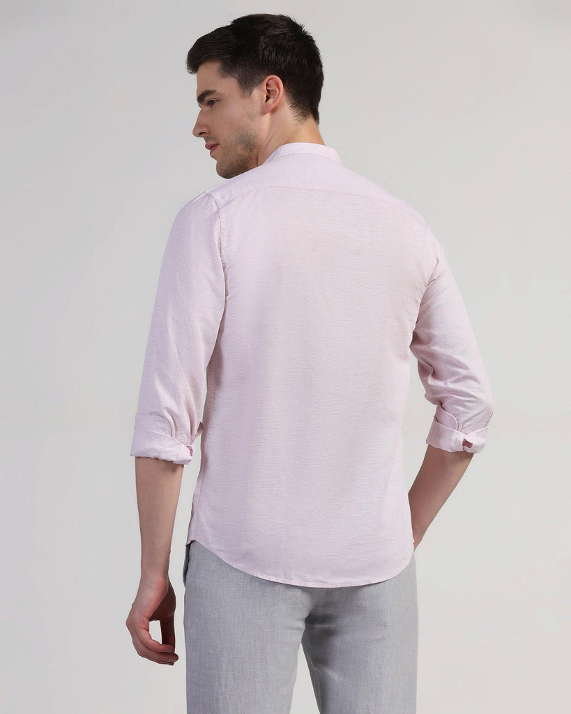 Casual Pink Textured Shirt - Lee