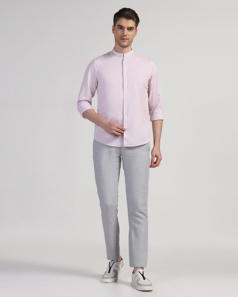 Casual Pink Textured Shirt - Lee