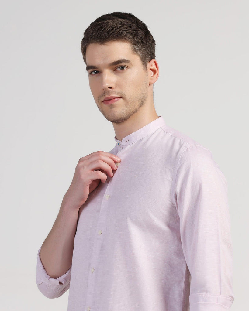 Casual Pink Textured Shirt - Lee