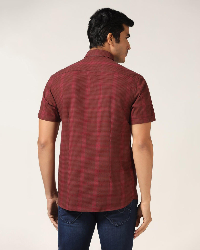 Casual Red Check Shirt - Audrey