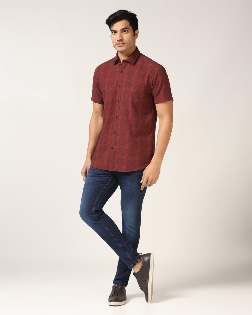 Casual Red Check Shirt - Audrey