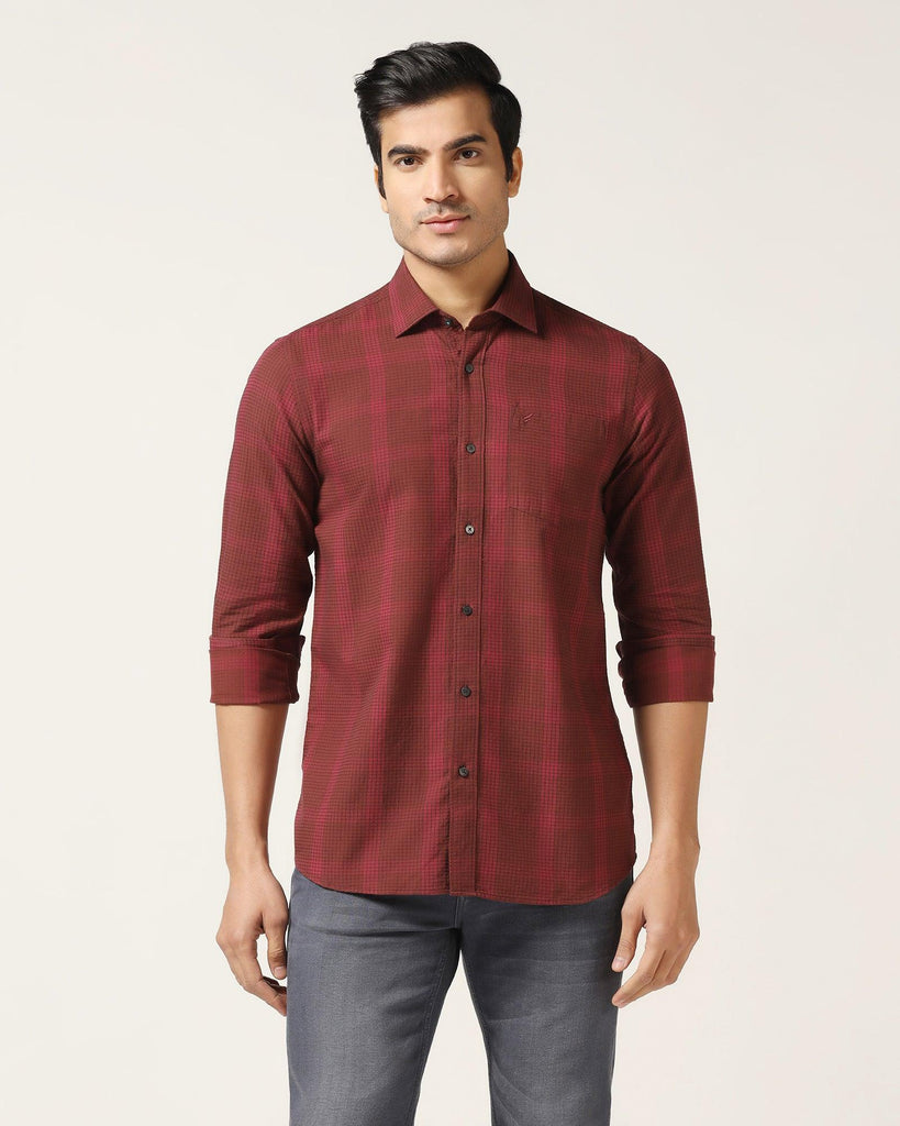 Casual Red Check Shirt - Audrey