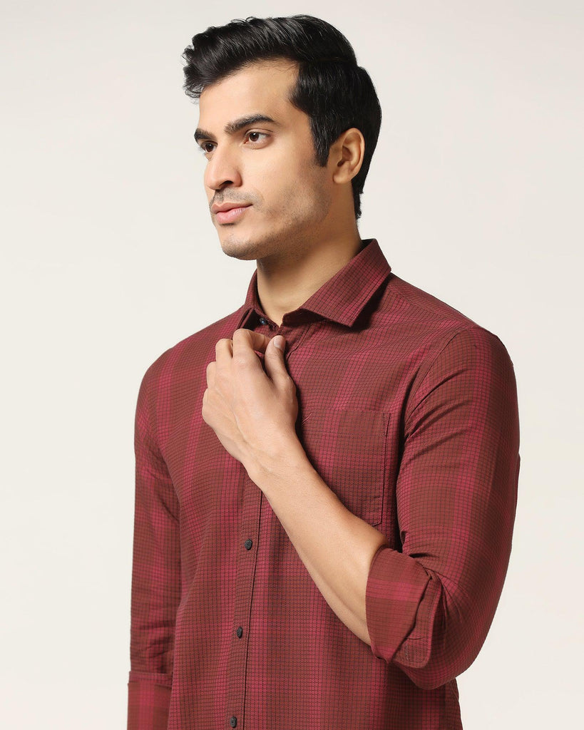 Casual Red Check Shirt - Audrey