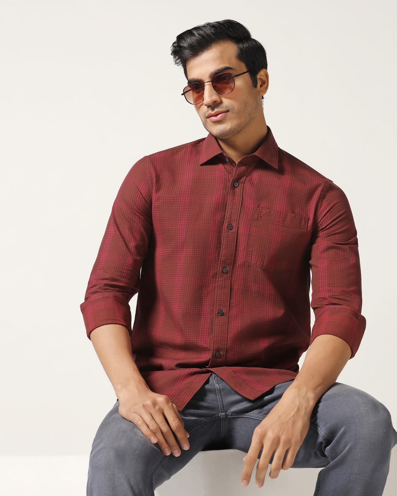 Casual Red Check Shirt - Audrey