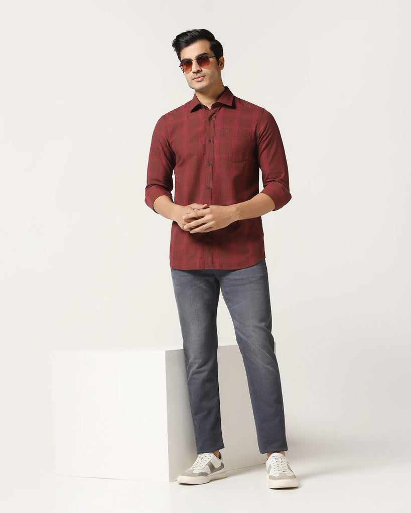 Casual Red Check Shirt - Audrey