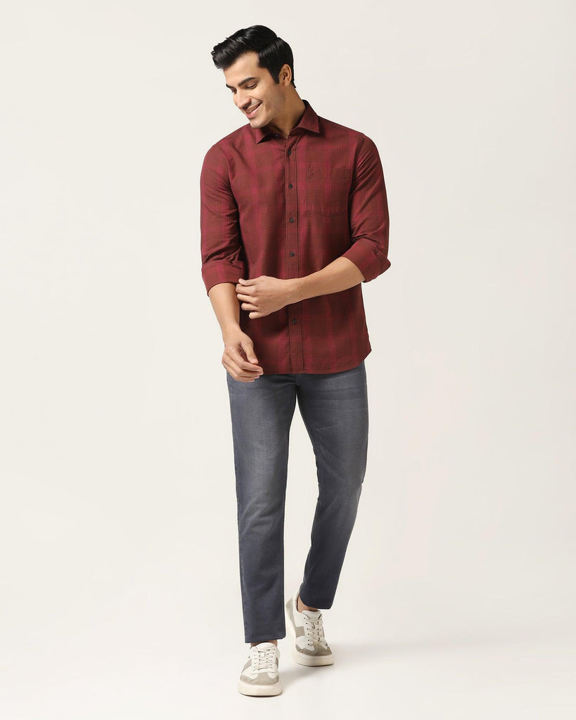 Casual Red Check Shirt - Audrey