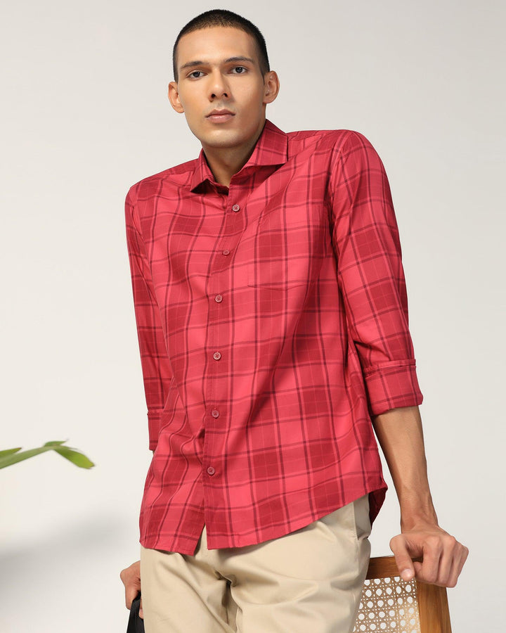 Casual Red Check Shirt - Camden