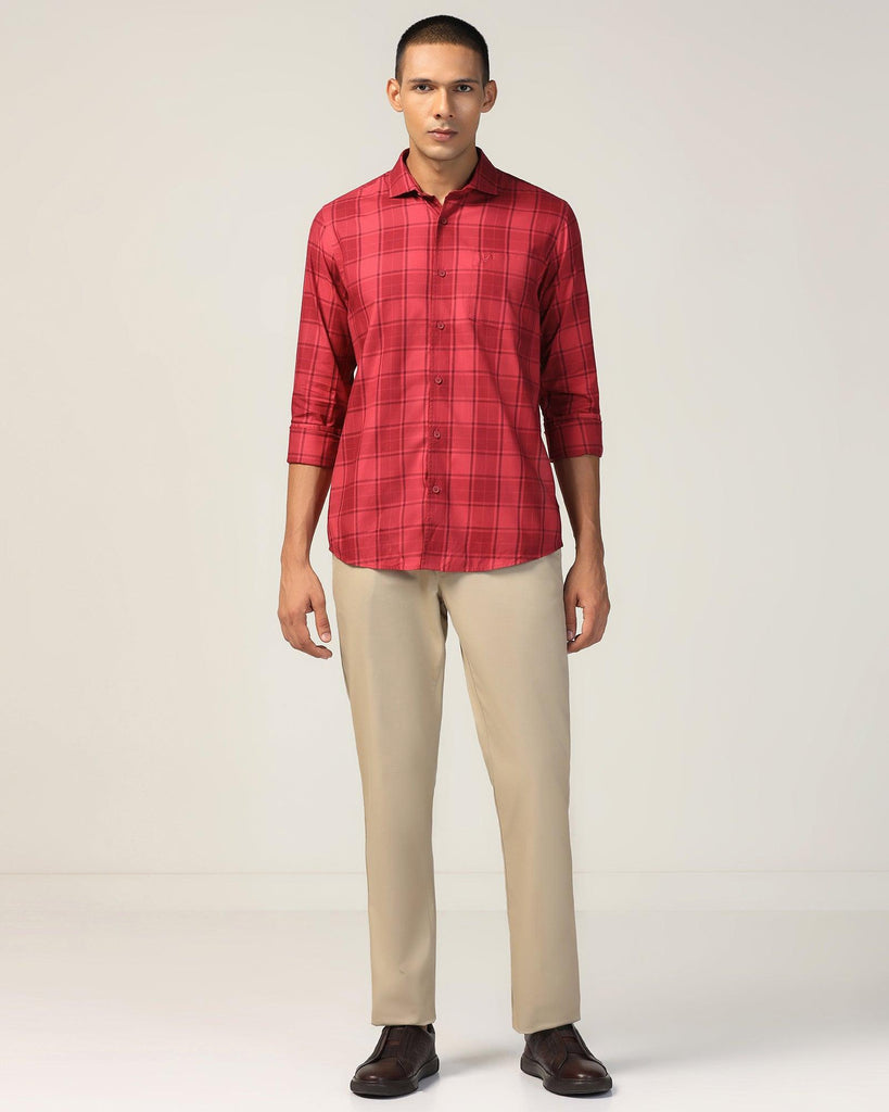 Casual Red Check Shirt - Camden