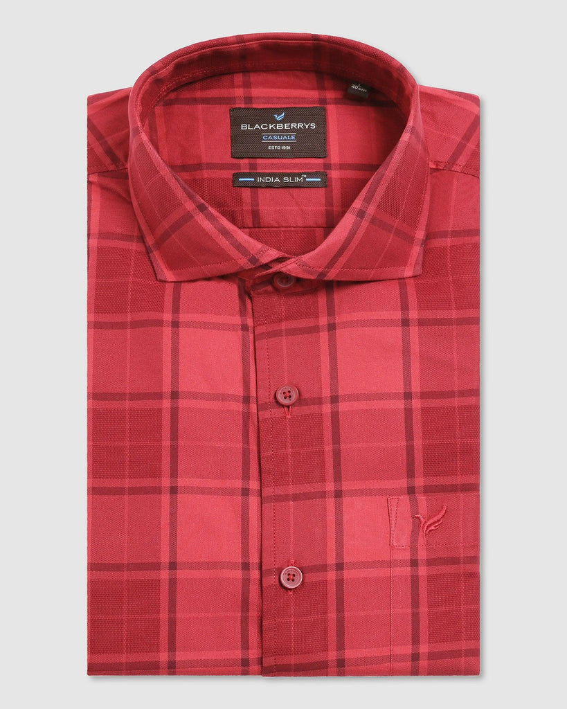 Casual Red Check Shirt - Camden