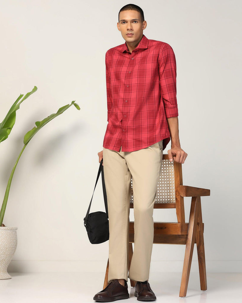 Casual Red Check Shirt - Camden