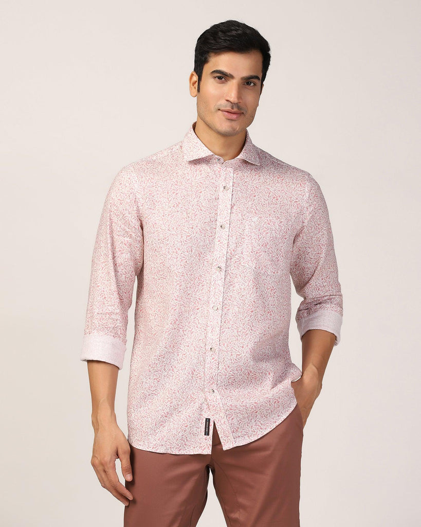 Linen Casual Red Printed Shirt - Lynn