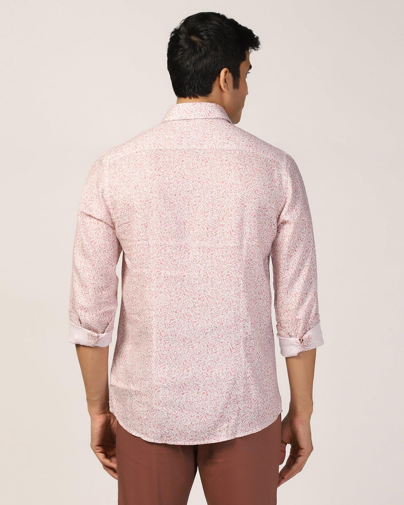 Linen Casual Red Printed Shirt - Lynn