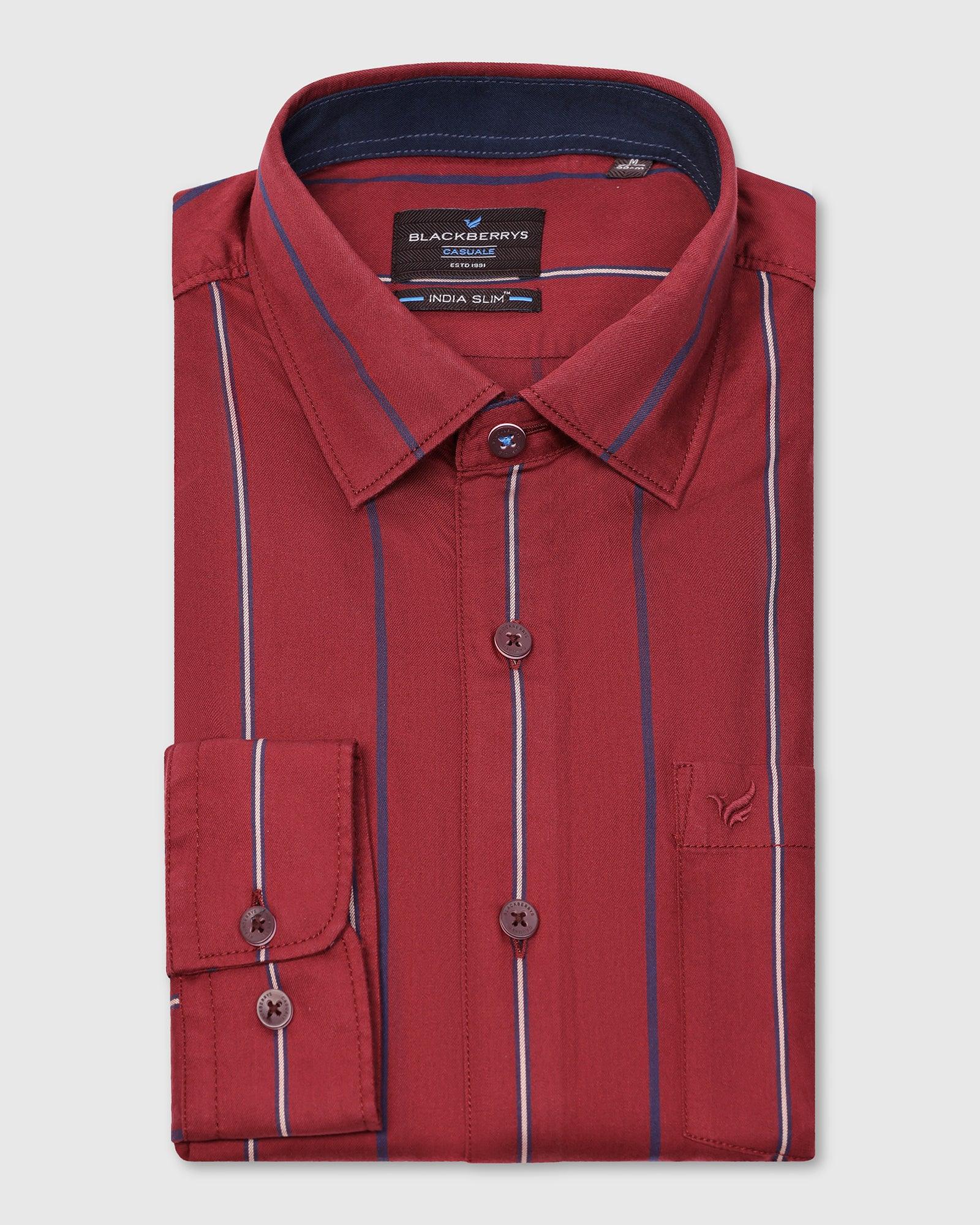 Casual Red Stripe Shirt - Marko - Blackberrys