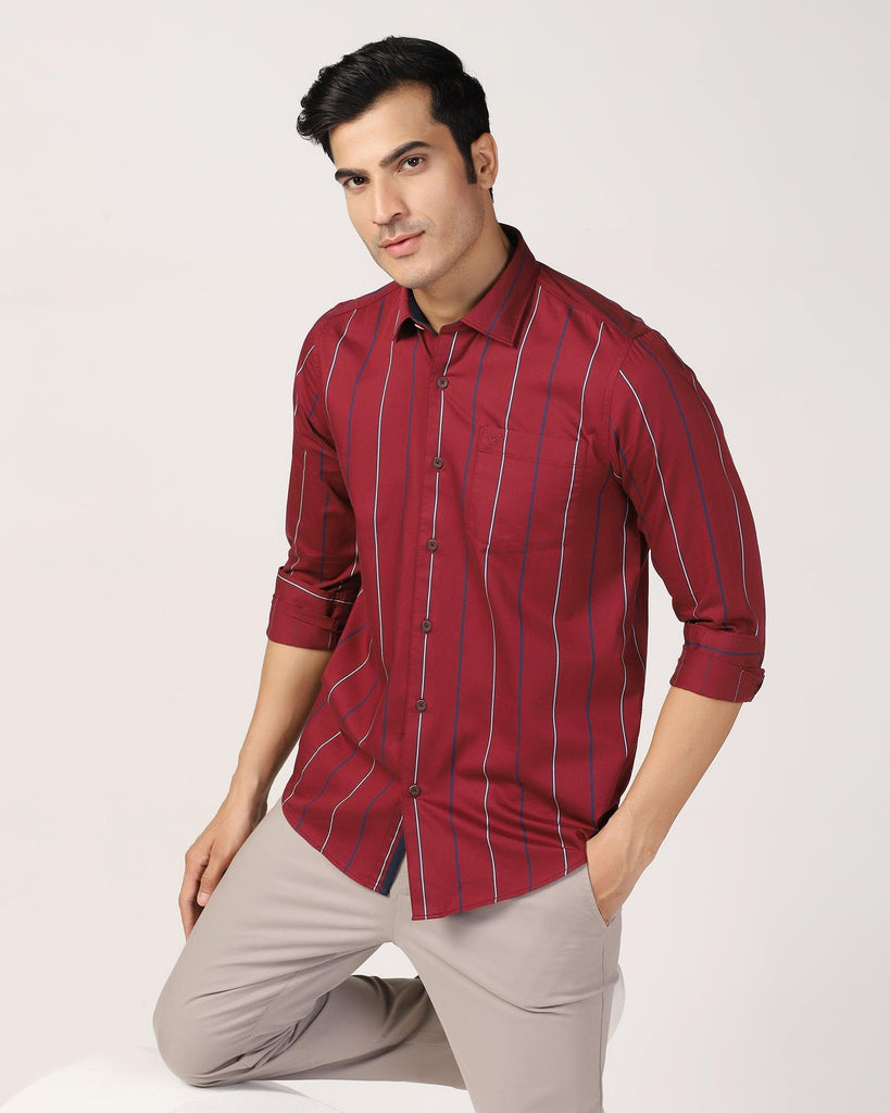 Casual Red Stripe Shirt - Marko