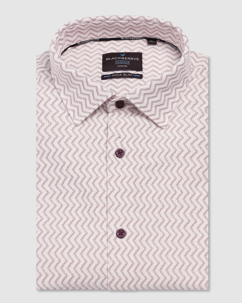 Casual Half Sleeve Red Stripe Shirt - Shaolin