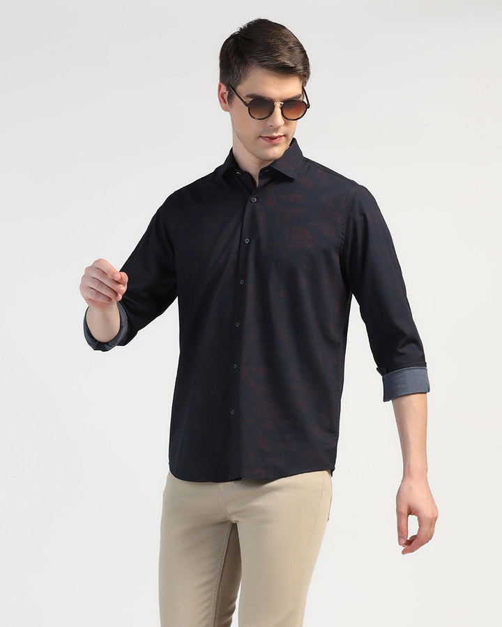 Casual Rust Printed Shirt - Nino