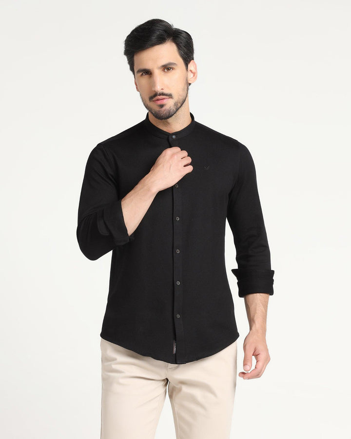 Casual Black Solid Shirt - Park