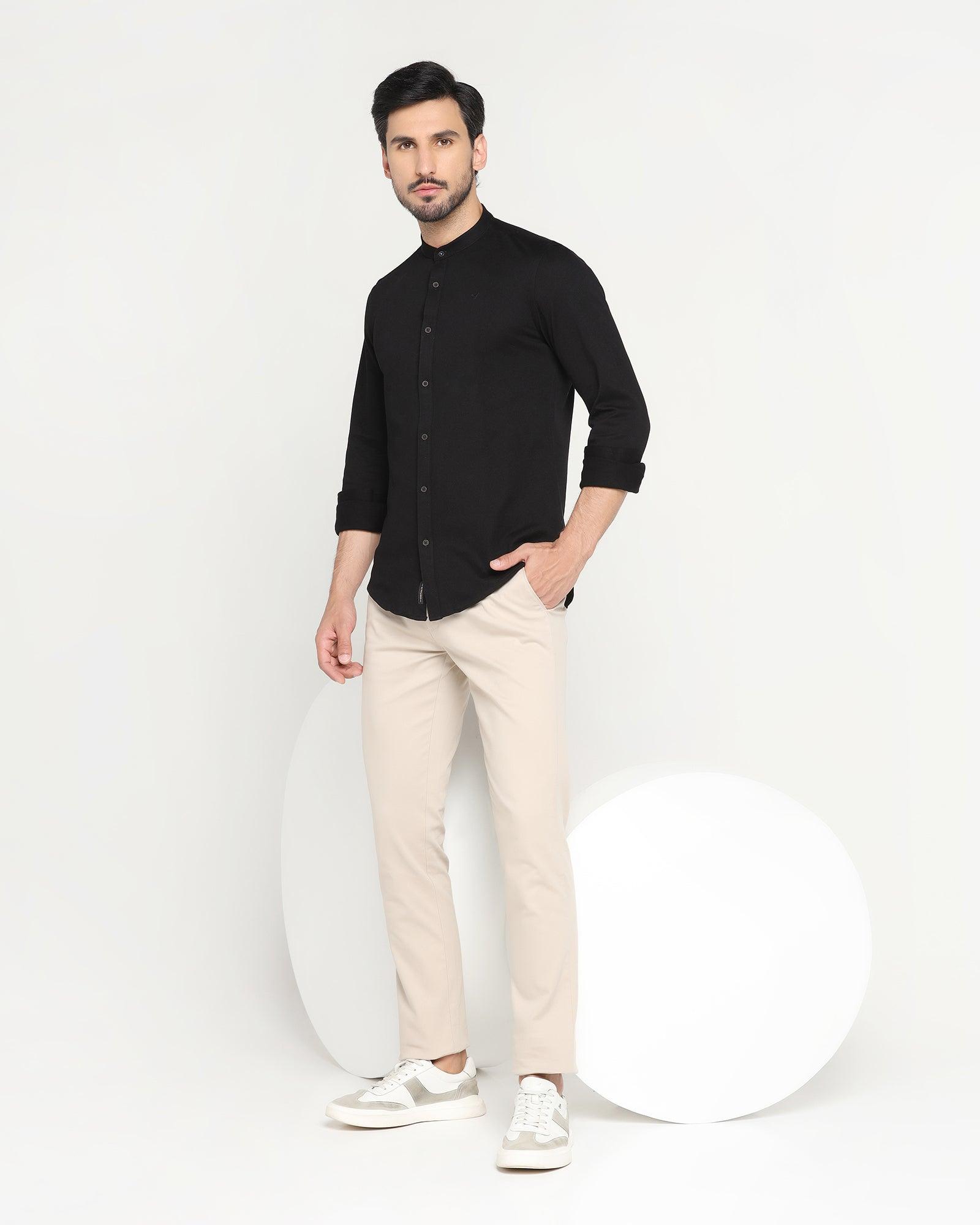 Casual Black Solid Shirt - Park