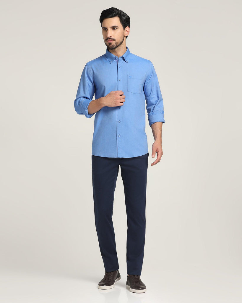 Casual Blue Solid Shirt - Molly