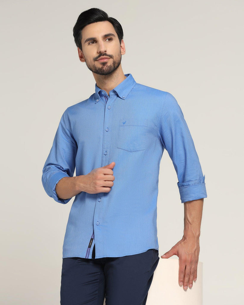 Casual Blue Solid Shirt - Molly