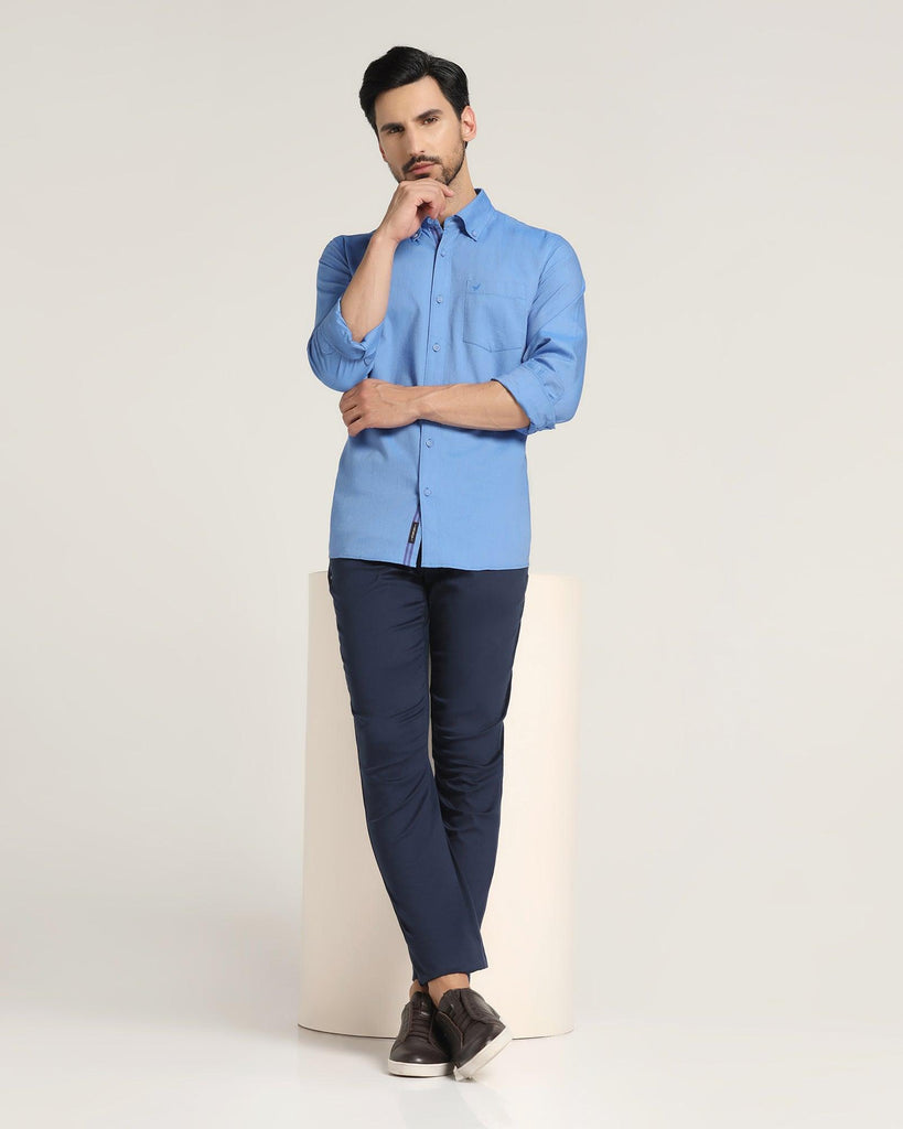 Casual Blue Solid Shirt - Molly